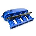 Billet Aluminum Intake Manifold V2 without Flap Delete Kit with Fual Rail RTMG Performance for 1.8 2.0 TSI TFSI EA888 Gen 3 Blue-1