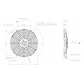 Axial Suction Radiator Cooling Fan SPAL 12V VA13-AP9/C-35A 330 MM-3