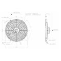 Axial Pull Radiator Cooling Fan SPAL 12V VA18-AP71/LL-42S BT KS 385 MM-3