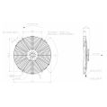Axial Suction Radiator Cooling Fan SPAL 12V VA18-AP51/C-41A 385 MM-3