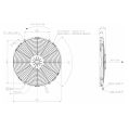 Axial Suction Radiator Cooling Fan SPAL 12V VA18-AP10/C-41A 385 MM-3