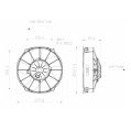 Axial Suction Radiator Cooling Fan SPAL 12V VA02-AP70/LL-52A 225 MM-3