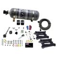 Dual 4150 Conventional Plate System Alcohol Stage 6 50-300Hp with 12Lb Carbon Bottle Nitrous Express NX 30245-12-1