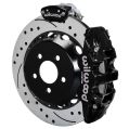 Wilwood 140-13888-D AERO4-MC4 Big Brake Rear Parking Brake Kit 14.00 Drilled Black for Ford-1