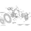Wilwood 140-13888-DR AERO4-MC4 Big Brake Rear Parking Brake Kit 14.00 Drilled Red for Ford-3