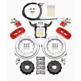 Wilwood 140-13888-R AERO4-MC4 Big Brake Rear Parking Brake Kit 14.00 Red for Ford-2