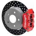 Wilwood 140-17735-DR NDPR Rear UTV Brake Kit Drilled Red for Polaris RZR-1