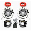 Wilwood 140-7141-DR Forged Dynalite Rear Brake Kit 12.19 Drilled Red-2