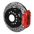 Wilwood 140-7141-DR Forged Dynalite Rear Brake Kit 12.19 Drilled Red-1