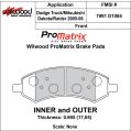 Brake Pads Wilwood 150-10-D1084K BP-10 D1084 Street Performance Racing Pads .695-2