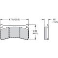 Brake Pads Wilwood 150-16866K BP-10 10416 Street Performance Racing Pads .65-2