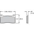 Brake Pads Wilwood 150-28-7812K BP-28 7812 High-Temperature Racing Pads .49-2