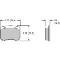 Brake Pads Wilwood 150-30-5214K BP-30 5214 High-Temperature Racing Pads .55-2