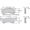 Brake Pads Wilwood 150-30-D52K BP-30 D52 High-Temperature Racing Pads .52 .58-2