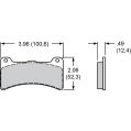Brake Pads Wilwood 150-40-4812K BP-40 4812 High-Temperature Racing Pads .49-2
