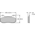 Brake Pads Wilwood 150-40-6712K BP-40 6712 High-Temperature Racing Pads .49-2