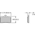 Brake Pads Wilwood 150-8733-2 BP-10 6208 Street Performance Racing Pads .30-2