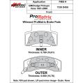 Brake Pads Wilwood 150-D0459K PM ProMatrix D459 Street Performance Racing Pads .78-2