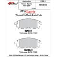 Brake Pads Wilwood 150-D0653K PM ProMatrix D653 Street Performance Racing Pads .67-2