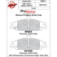 Brake Pads Wilwood 150-D0727K PM ProMatrix D727 Street Performance Racing Pads .66-2