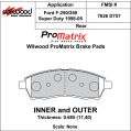 Brake Pads Wilwood 150-D0757K PM ProMatrix D727 Street Performance Racing Pads .685-2