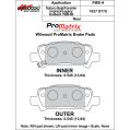 Brake Pads Wilwood 150-D0770K PM ProMatrix D770 Street Performance Racing Pads .545-2