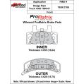Brake Pads Wilwood 150-D0789K PM ProMatrix D789 Street Performance Racing Pads .655-2