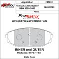Brake Pads Wilwood 150-D0793K PM ProMatrix D793 Street Performance Racing Pads .67-2