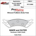 Brake Pads Wilwood 150-D0802K PM ProMatrix D802 Street Performance Racing Pads .655-2