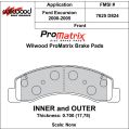 Brake Pads Wilwood 150-D0824K PM ProMatrix D824 Street Performance Racing Pads .70-2