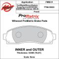 Brake Pads Wilwood 150-D0833K PM ProMatrix D833 Street Performance Racing Pads .65-2