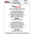 Brake Pads Wilwood 150-D0865K PM ProMatrix D865 Street Performance Racing Pads .61-2