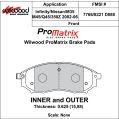 Brake Pads Wilwood 150-D0888K PM ProMatrix D888 Street Performance Racing Pads .625-2