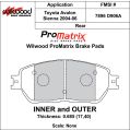 Brake Pads Wilwood 150-D0906AK PM ProMatrix D906A Street Performance Racing Pads .685-2