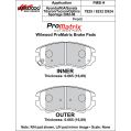 Brake Pads Wilwood 150-D0924K PM ProMatrix D924 Street Performance Racing Pads .665-2