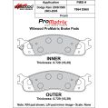 Brake Pads Wilwood 150-D0965K PM ProMatrix D965 Street Performance Racing Pads .72-2
