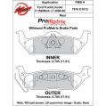 Brake Pads Wilwood 150-D1012K PM ProMatrix D1012 Street Performance Racing Pads .71-2