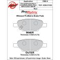 Brake Pads Wilwood 150-D1033K PM ProMatrix D1033 Street Performance Racing Pads .54-2