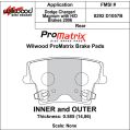 Brake Pads Wilwood 150-D1057BK PM ProMatrix D1057B Street Performance Racing Pads .585-2