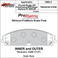 Brake Pads Wilwood 150-D1058K PM ProMatrix D1058 Street Performance Racing Pads .68-2