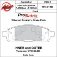 Brake Pads Wilwood 150-D1083K PM ProMatrix D1083 Street Performance Racing Pads .79-2
