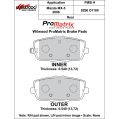Brake Pads Wilwood 150-D1180K PM ProMatrix D1180 Street Performance Racing Pads .54-2