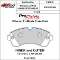 Brake Pads Wilwood 150-D1268K PM ProMatrix D1268 Street Performance Racing Pads .79-2