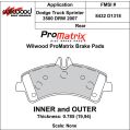 Brake Pads Wilwood 150-D1318K PM ProMatrix D1318 Street Performance Racing Pads .785-2