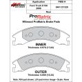 Brake Pads Wilwood 150-D1329K PM ProMatrix D1329 Street Performance Racing Pads .67 .60-2