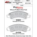 Brake Pads Wilwood 150-D1363K PM ProMatrix D1363 Street Performance Racing Pads .71-2