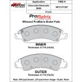 Brake Pads Wilwood 150-D1367K PM ProMatrix D1367 Street Performance Racing Pads .71-2