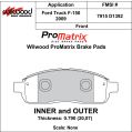 Brake Pads Wilwood 150-D1392K PM ProMatrix D1392 Street Performance Racing Pads .79-2