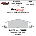 Brake Pads Wilwood 150-D1400K PM ProMatrix D1400 Street Performance Racing Pads .75-2
