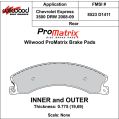 Brake Pads Wilwood 150-D1411K PM ProMatrix D1411 Street Performance Racing Pads .775-2